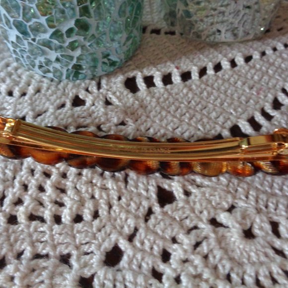 France Luxe Wavy Hairclip Barrette Long Skinny Tortoise Shell Barrette Classic - Picture 2 of 6